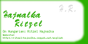 hajnalka ritzel business card